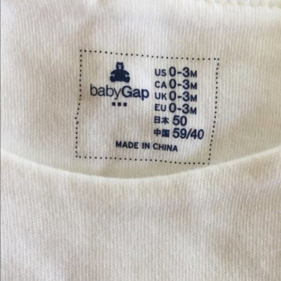 Baby Gap Red, White & Grey Romper 0-3 Months - Picture 5 of 6